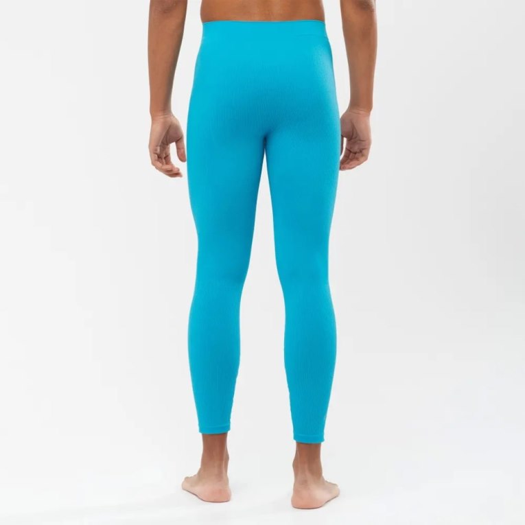 Turquoise Salomon Essential Seamless Men's Running Tights | IE TH1265